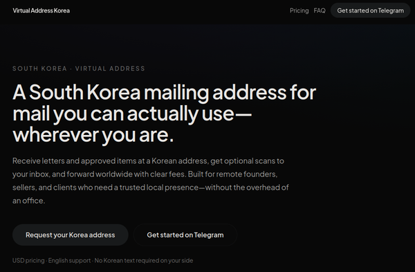 Setting Up Shop in South Korea? Why a Virtual Postal Address is Your Best First Move